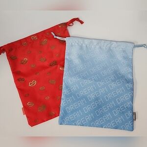 Bundle Set Of 2 Ipsy Largw Drawstring Travel Makeup Bags